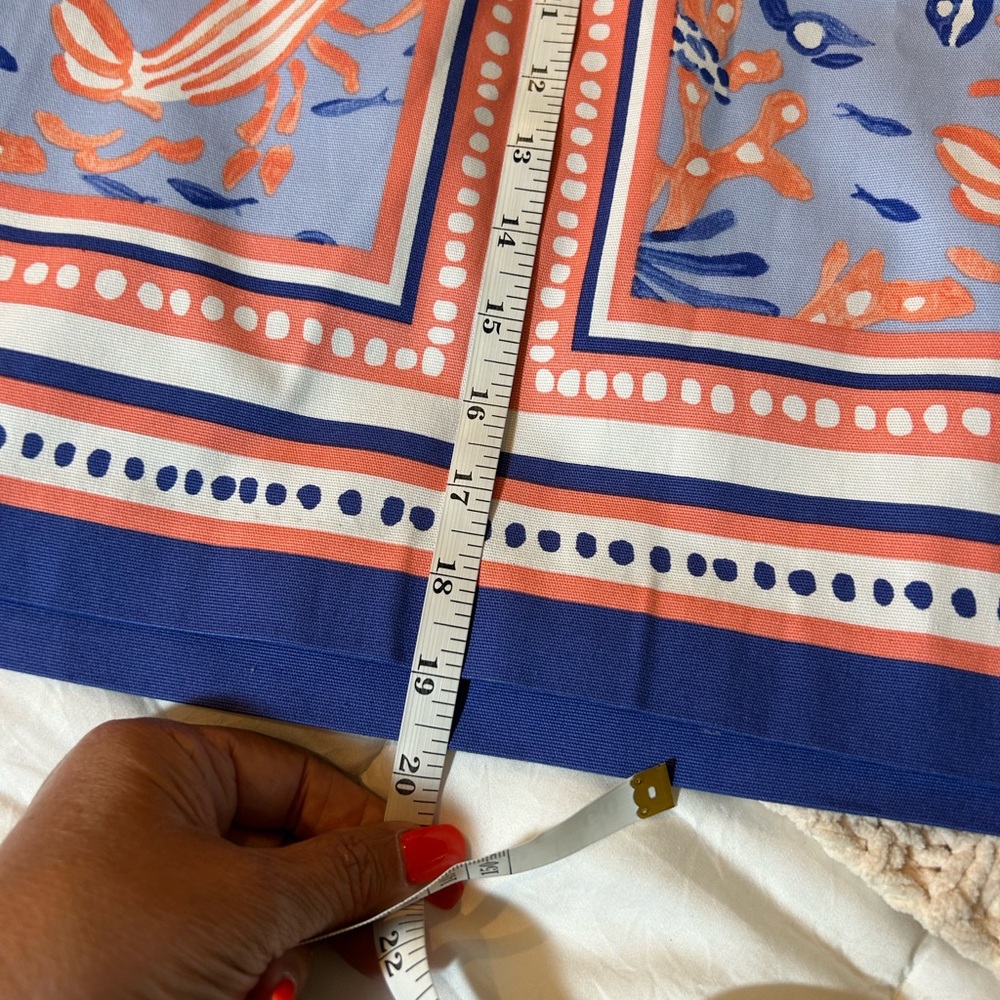 Talbots Blue and Orange Nautical Fully Lined Mini Skirt 🆕 - Picture 5 of 6